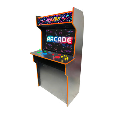 43" 2 player set retro arcade machine orange