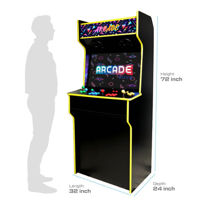 32" 3 player set retro arcade machine measurements