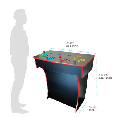 four-player arcade table measurements