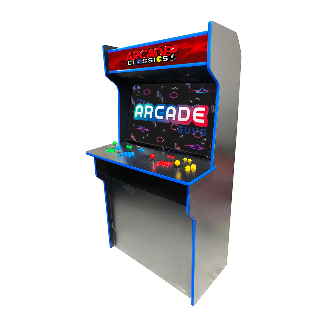 43" 2 player set retro arcade machine blue