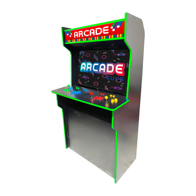 43" 2 player set retro arcade machine green