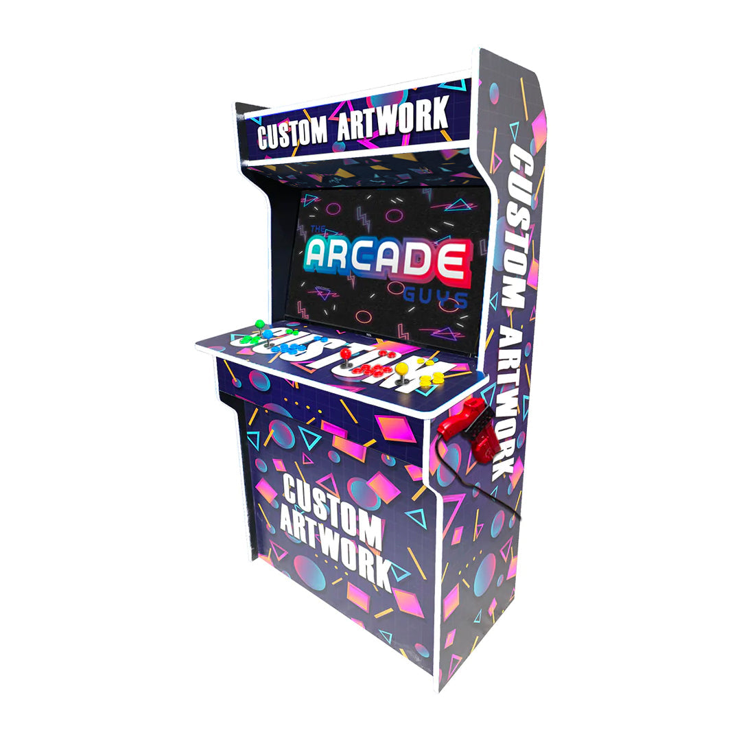 43" 2 player set retro arcade machine custom artwork 90s design