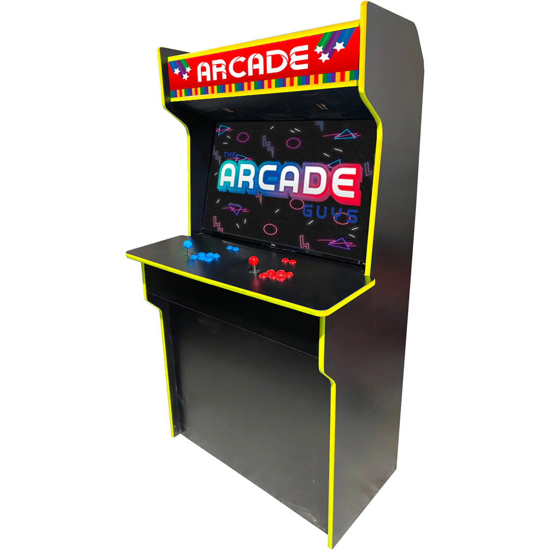 43" 2 player set retro arcade machine yellow star font