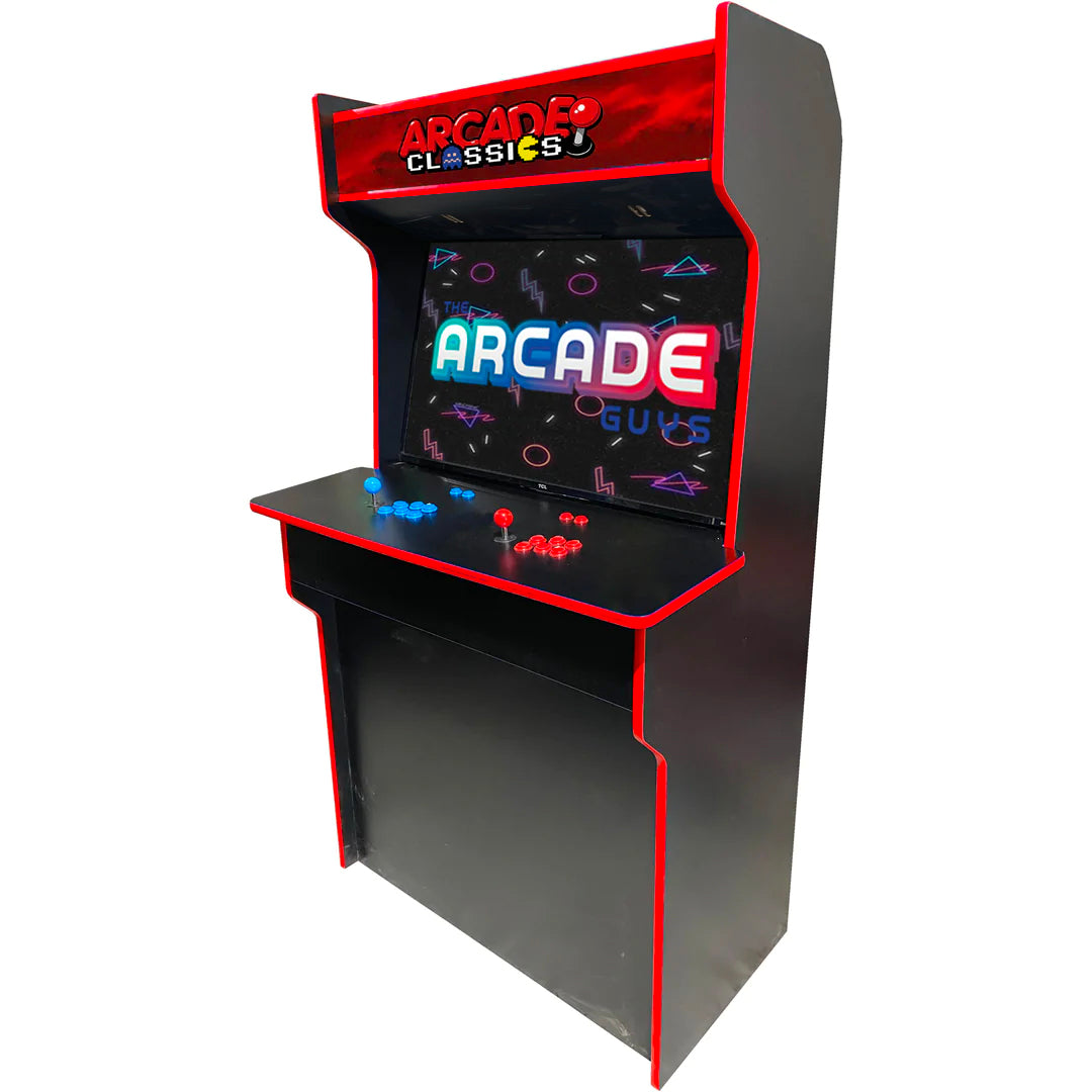 43" 2 player set retro arcade machine red
