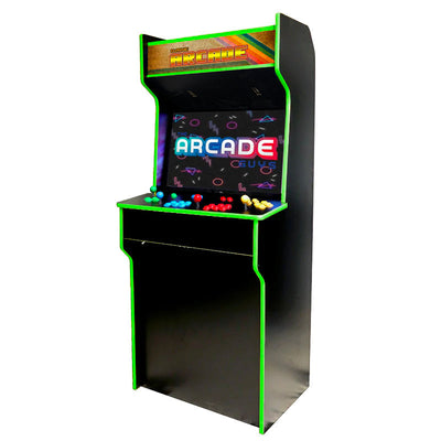 32" 3 player set retro arcade machine green