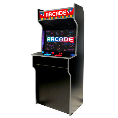 32" 3 player set retro arcade machine grey
