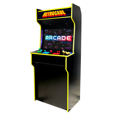 32" 3 player set retro arcade machine yellow