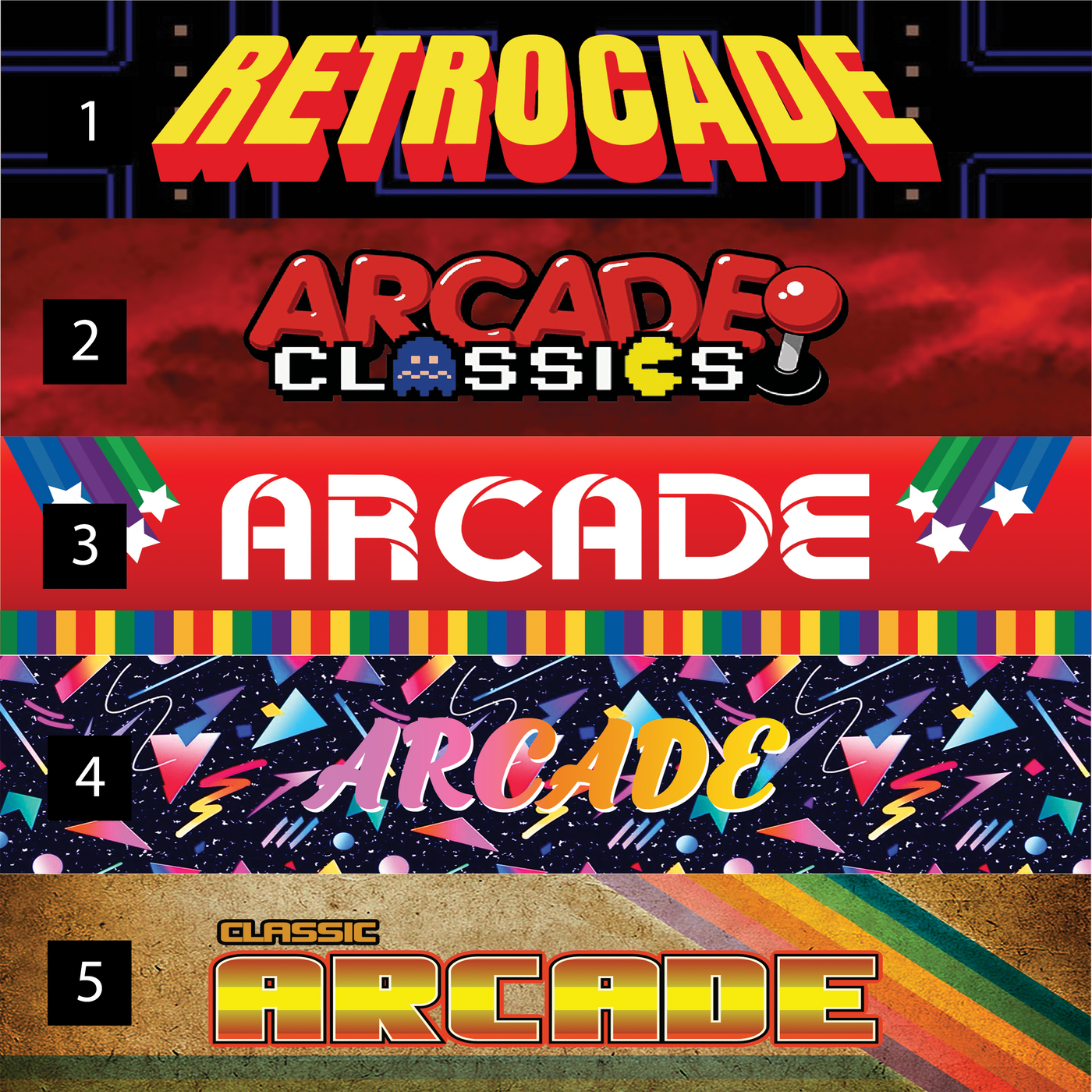 Retro arcade fonts 4-choices