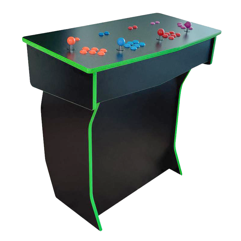 four-player arcade table green left view
